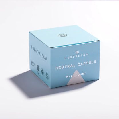 Luscentra vitamin C shower-capsule retail box.