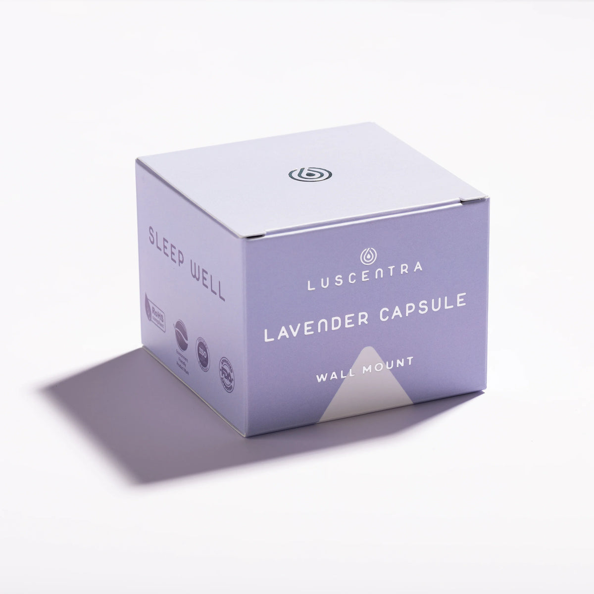 Luscentra vitamin C shower-capsule retail box.