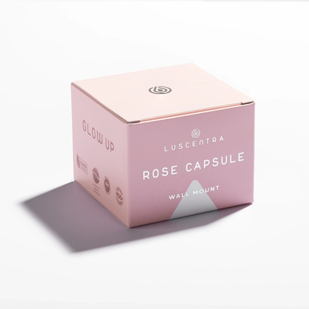 Luscentra vitamin C shower-capsule retail box.