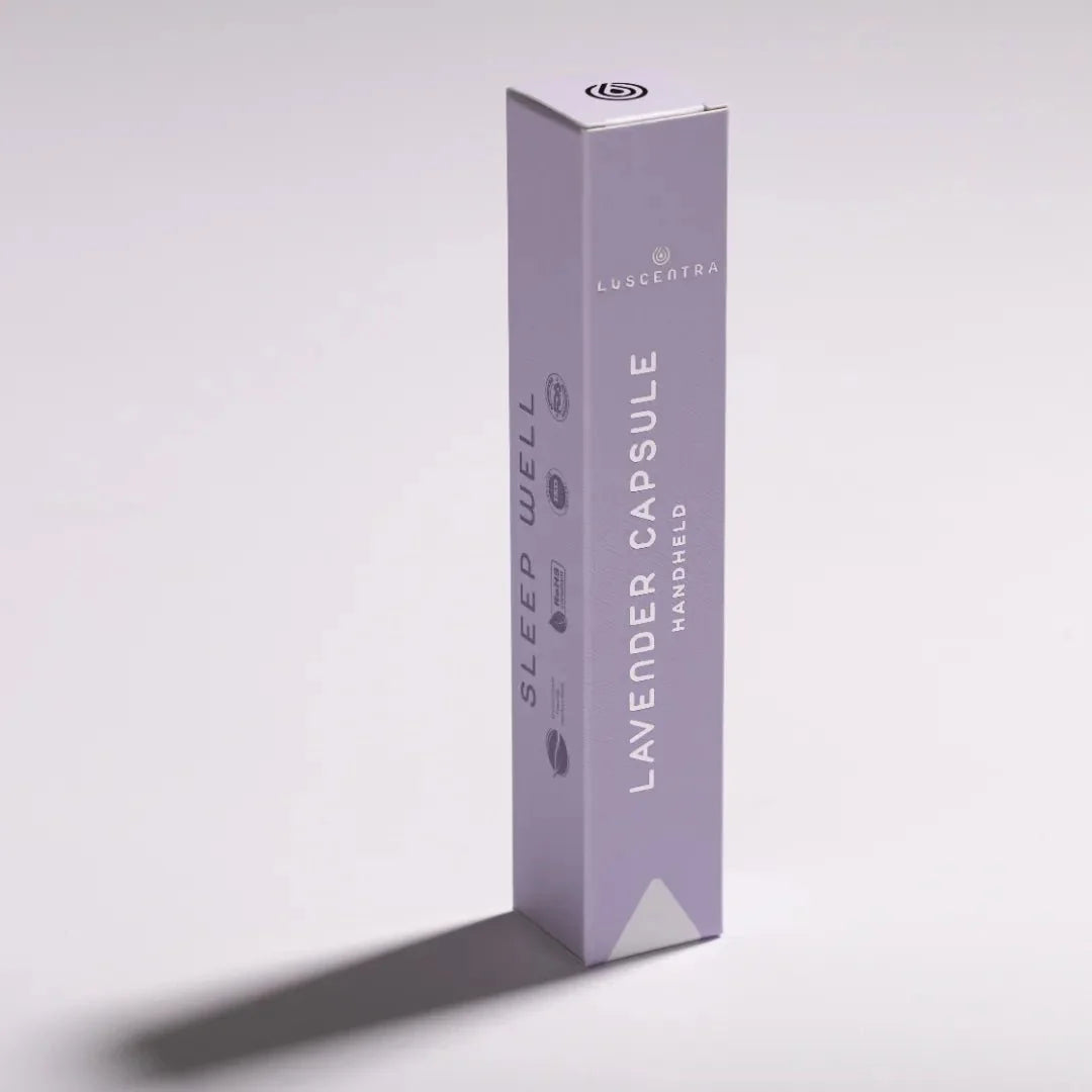 Luscentra vitamin C shower-capsule retail box.
