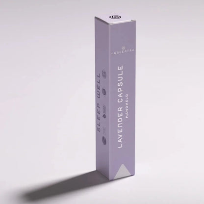 Luscentra vitamin C shower-capsule retail box.