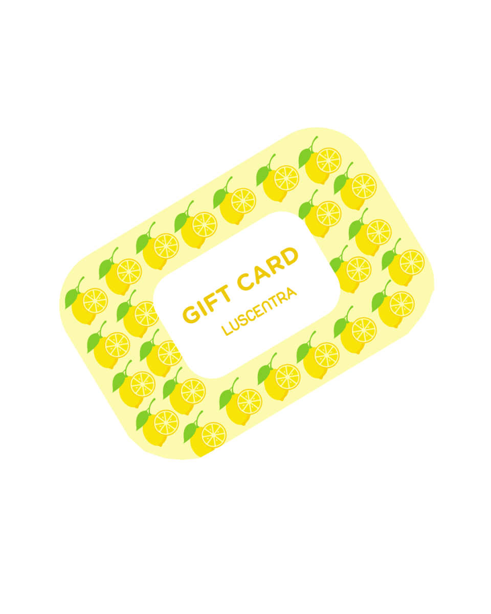 Luscentra citrus-themed digital gift card.